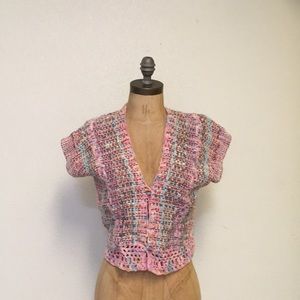 Vintage hand woven cover up